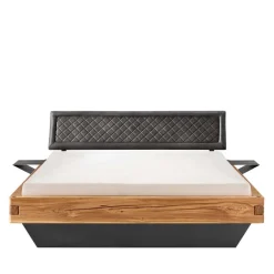 Wohnen Schwebebett mit Leder-Kopfteil - Emjan