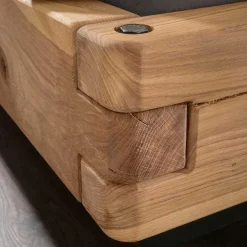 Wohnen Schwebebett mit Leder-Kopfteil - Emjan