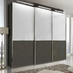 Schwebetüren Kleiderschrank in Braun & Weiß - Genre^Wohnen Sale