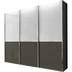 Schwebetüren Kleiderschrank in Braun & Weiß - Genre^Wohnen Sale