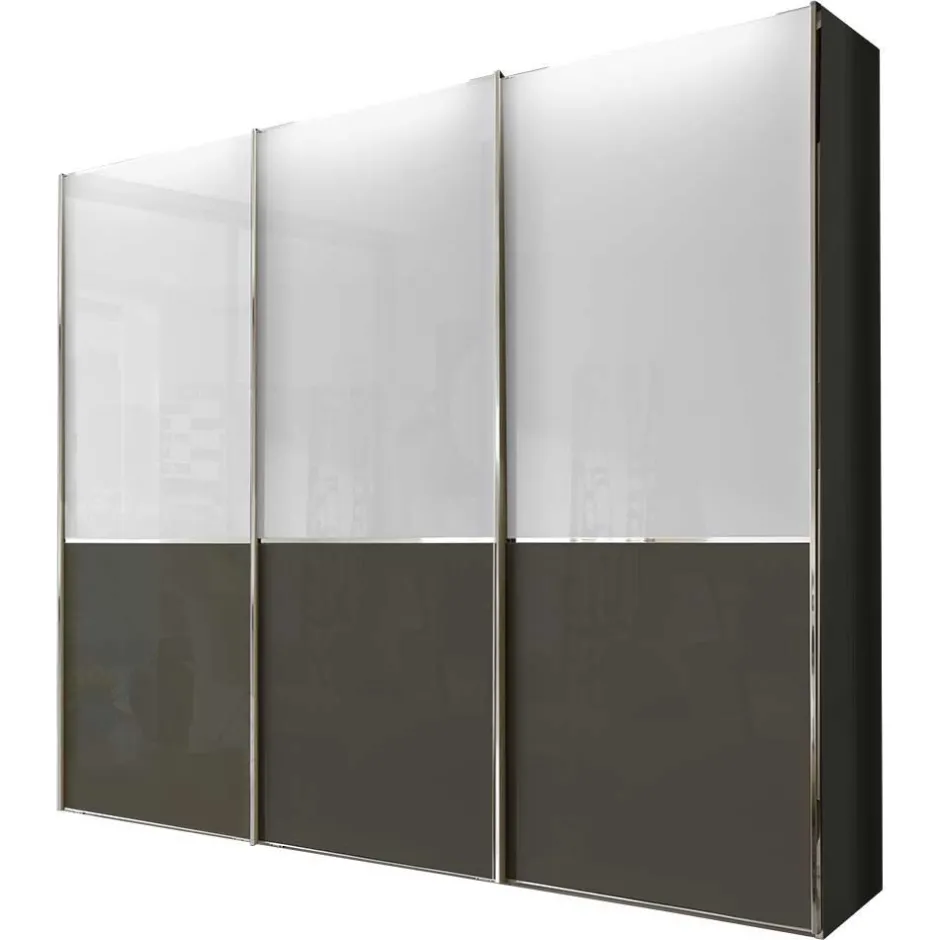 Schwebetüren Kleiderschrank in Braun & Weiß - Genre^Wohnen Sale