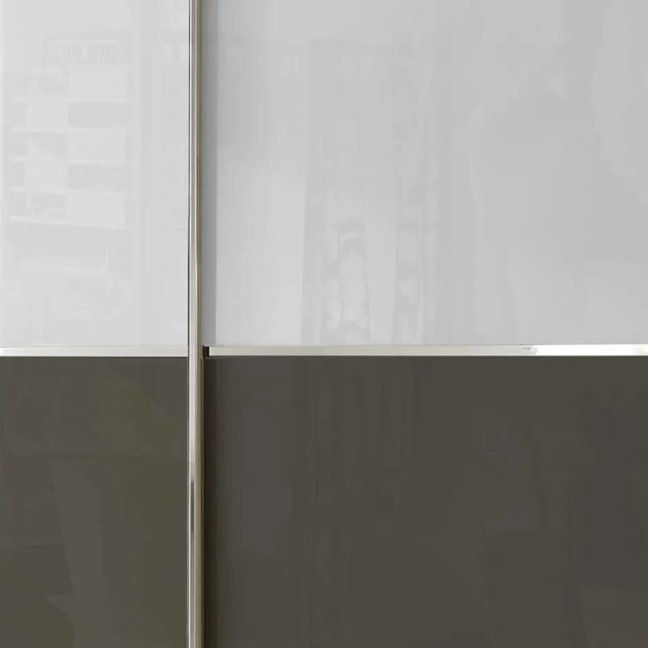 Schwebetüren Kleiderschrank in Braun & Weiß - Genre^Wohnen Sale