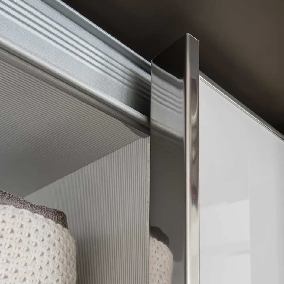 Schwebetüren Kleiderschrank in Braun & Weiß - Genre^Wohnen Sale