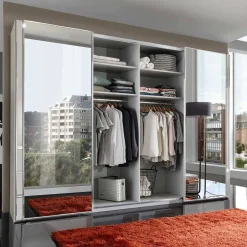 Wohnen Schwebetürenkleiderschrank mit Spiegel - Oksena