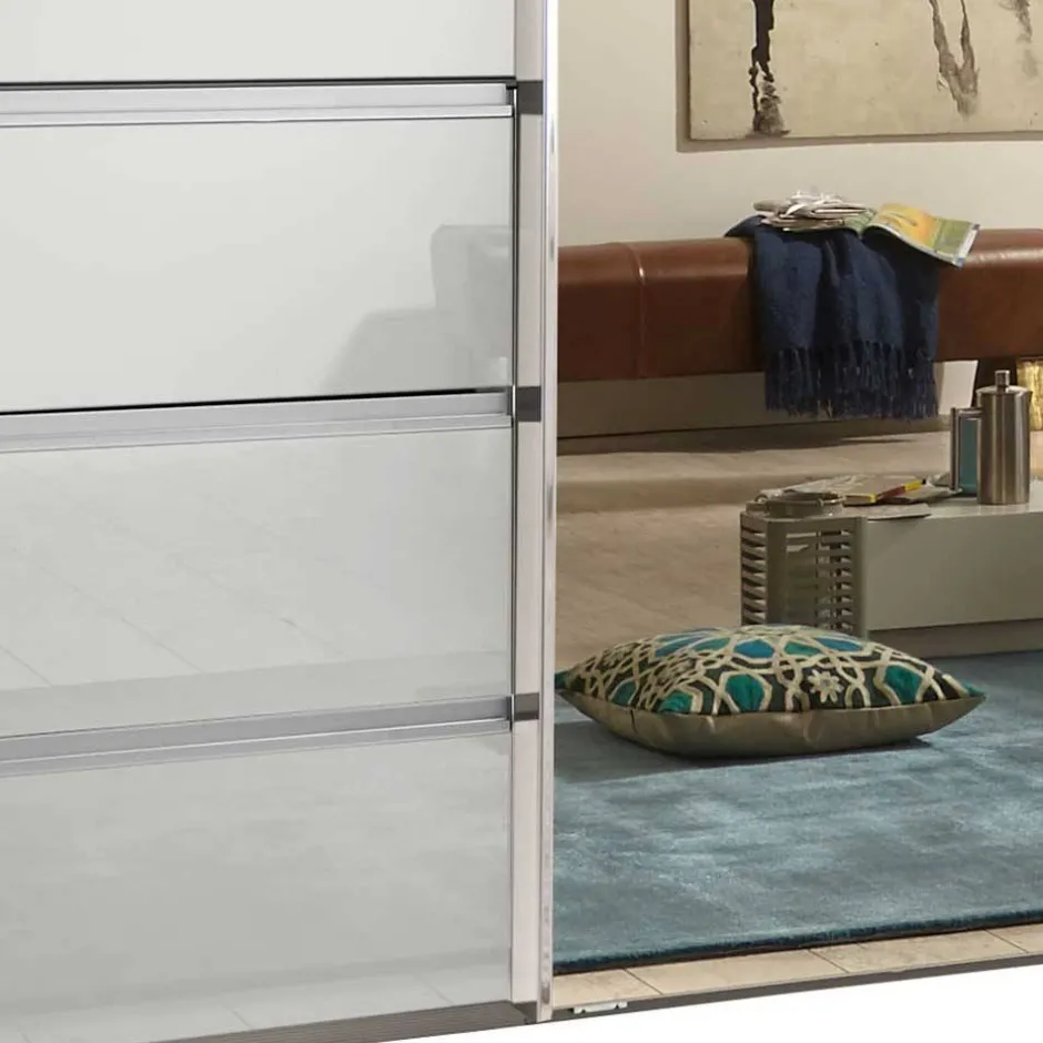 Wohnen Schwebetürenkleiderschrank mit Spiegel - Oksena