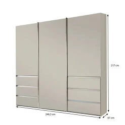 Wohnen Schwebetüren-Kleiderschrank in Champagner - 3-türig - Vilantinos