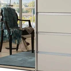 Wohnen Schwebetüren-Kleiderschrank in Champagner - Nafissa