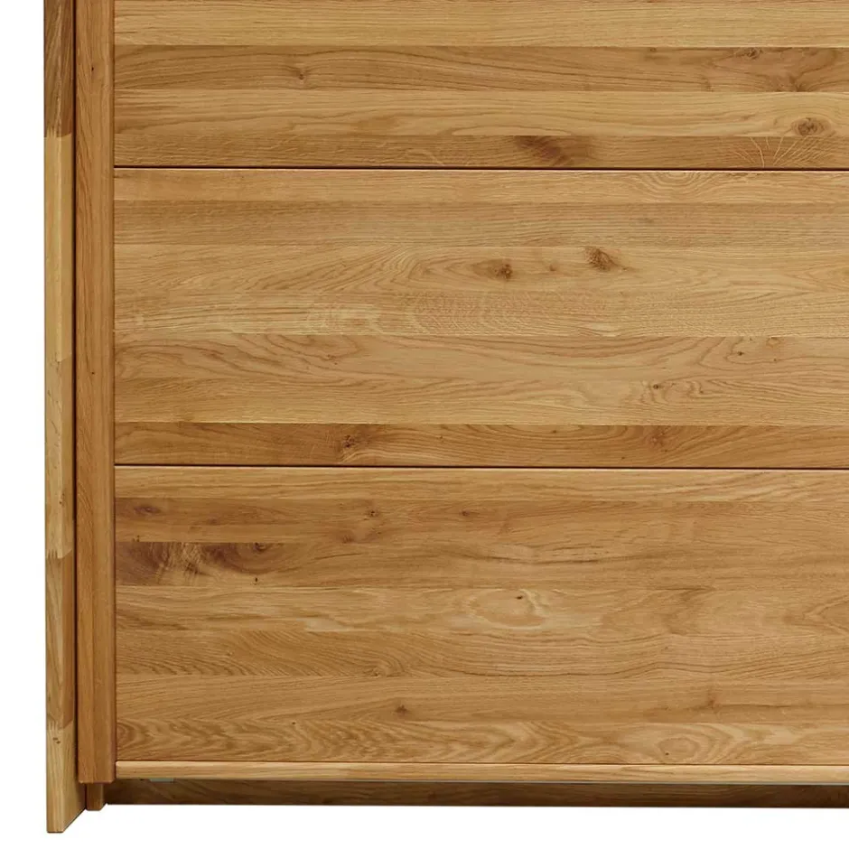 Schwebetürenschrank aus Wildeiche mit Spiegel - Divnoi^Wohnen New