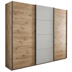 Schwebetürenschrank in Grau und Wildeiche Hell - Simple^Wohnen Hot
