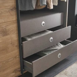 Schwebetürenschrank in Grau und Wildeiche Hell - Simple^Wohnen Hot