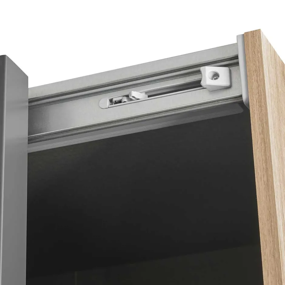 Schwebetürenschrank in Grau und Wildeiche Hell - Simple^Wohnen Hot