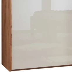 Wohnen Schwebetürenschrank in Kernbuche & Beige - Krofun