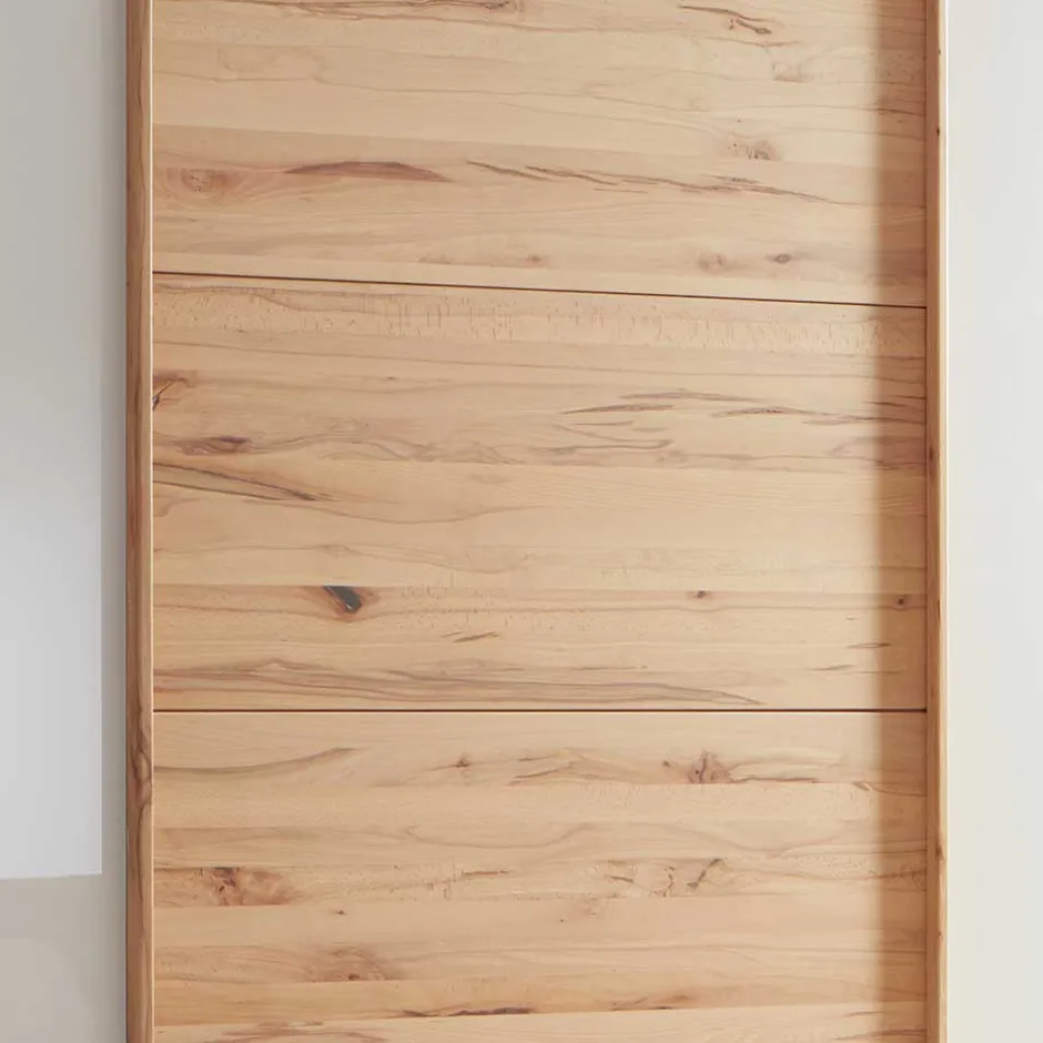 Wohnen Schwebetürenschrank in Kernbuche & Beige - Krofun