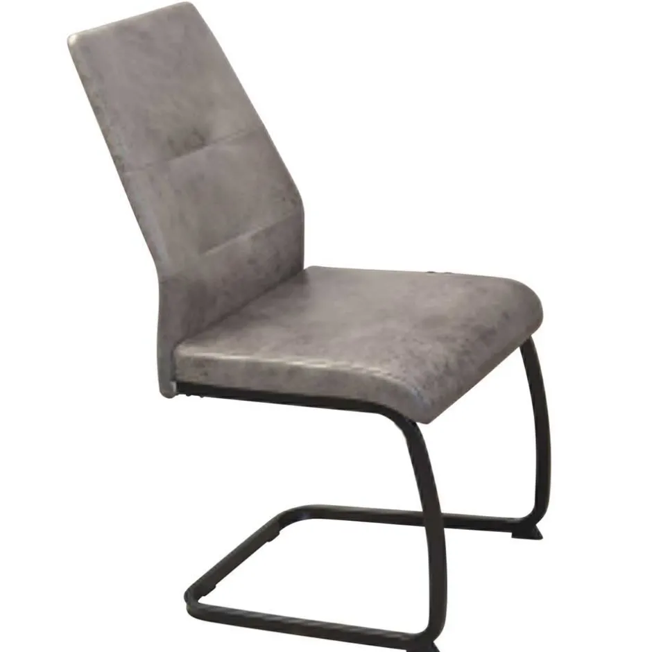 Wohnen Schwingstühle in Grau & Schwarz - Medeos (4er Set)