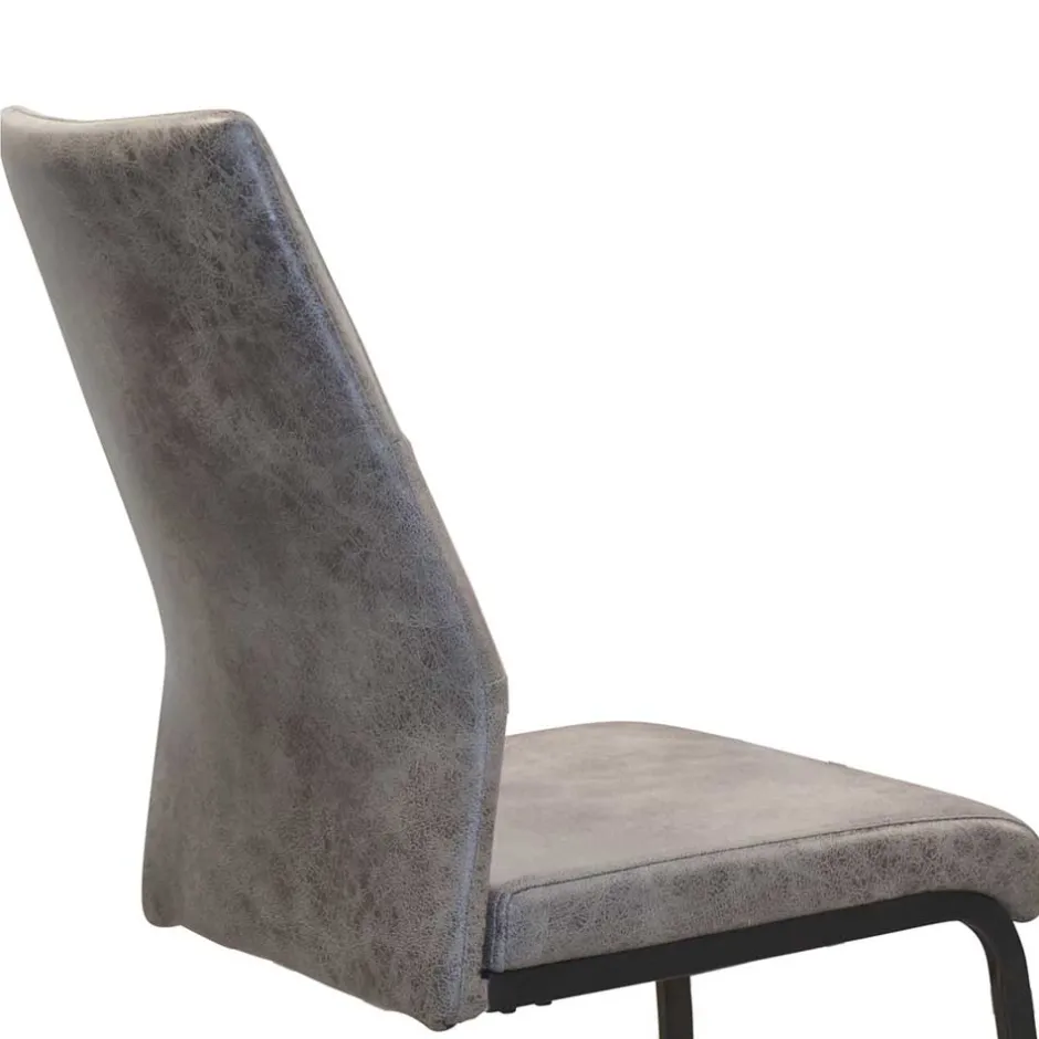 Wohnen Schwingstühle in Grau & Schwarz - Medeos (4er Set)