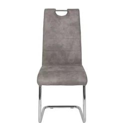 Wohnen Schwingstuhl aus Microfaser Grau - Kirana (Set)