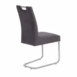 Wohnen Schwingstuhl Zanima mit Microfaser in Anthrazit (2er Set)