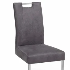 Wohnen Schwingstuhl Zanima mit Microfaser in Anthrazit (2er Set)