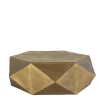 Sechseckiger Couchtisch aus Alu Guss in Gold - Geniale^Wohnen Discount