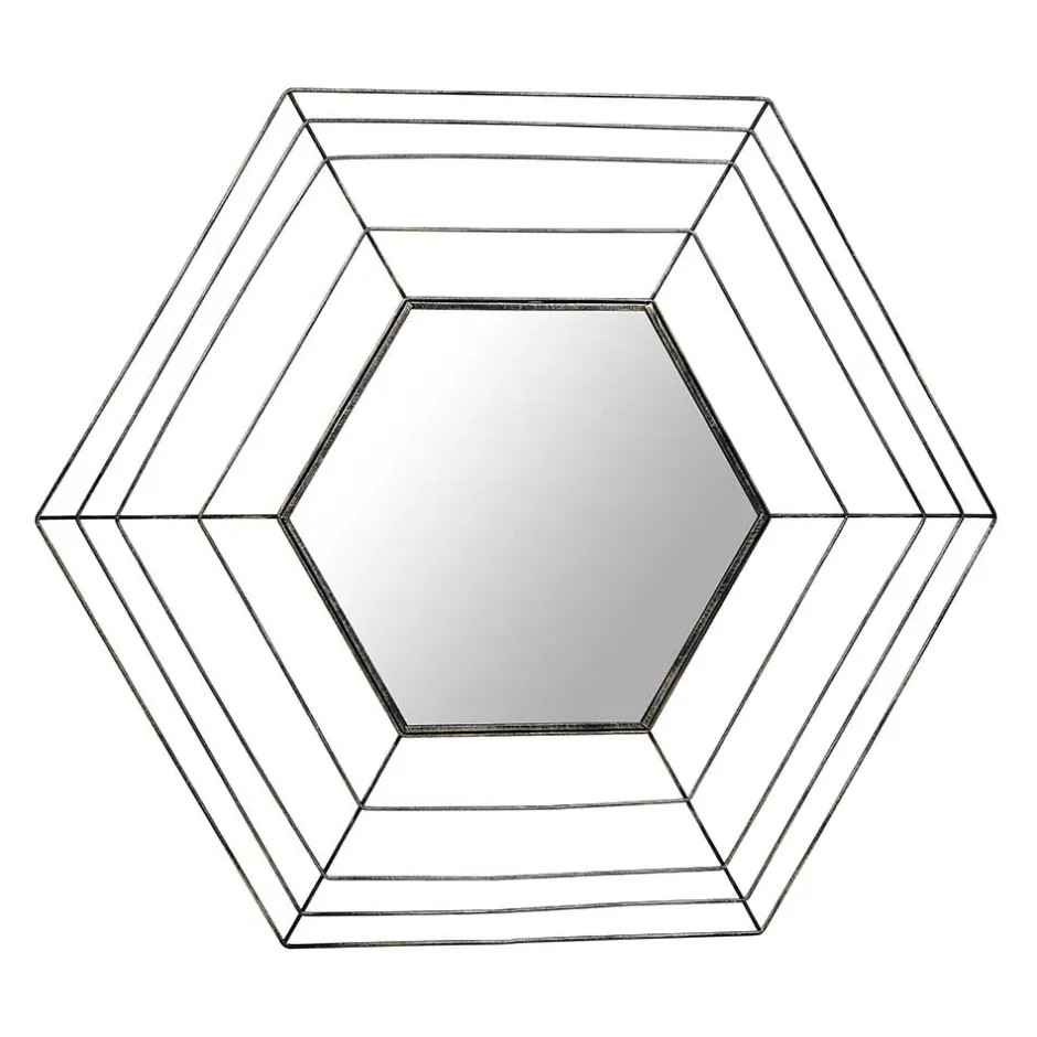 Sechseckiger Spiegel im Spinnweben Design - Vivenda^Wohnen Discount