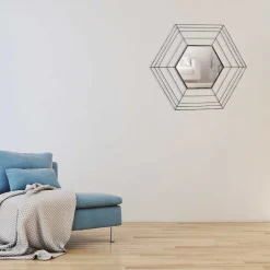 Sechseckiger Spiegel im Spinnweben Design - Vivenda^Wohnen Discount