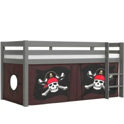 Seeräuber Kinderzimmer Hochbett aus Holz Grau - Teako^Wohnen Sale