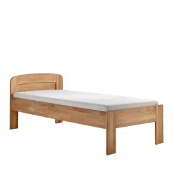 Wohnen Senioren-Einzelbett aus Wildeiche Massivholz - Issiaco