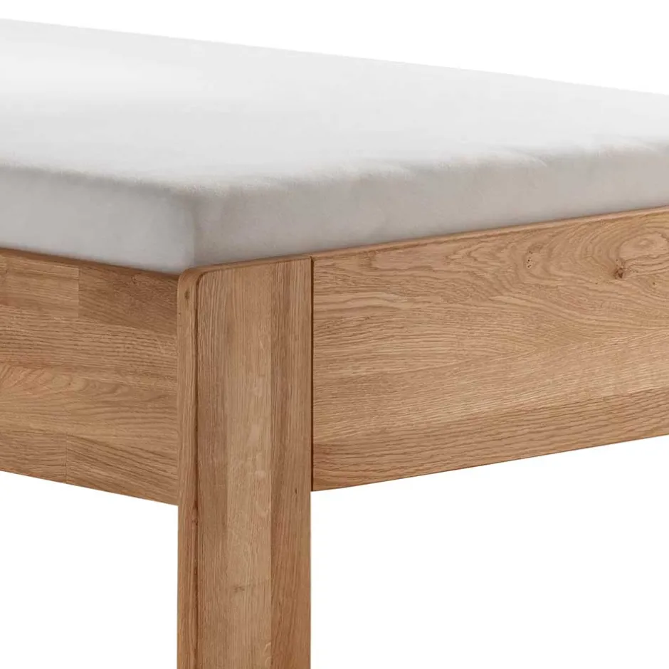 Wohnen Senioren-Einzelbett aus Wildeiche Massivholz - Issiaco