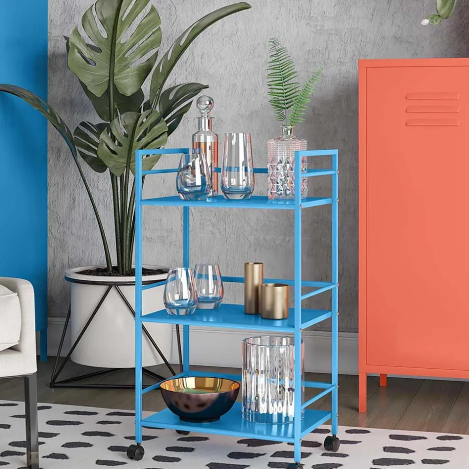 Servierwagen in Türkis Blau - Orchid^Wohnen Hot