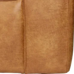 Wohnen Sessel aus Recyclingleder in Braun Cognac - Baham