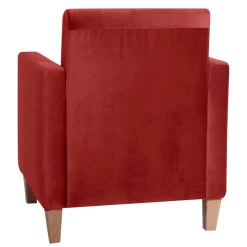 Wohnen Sessel aus Samtvelours in Ziegelrot - Sunset