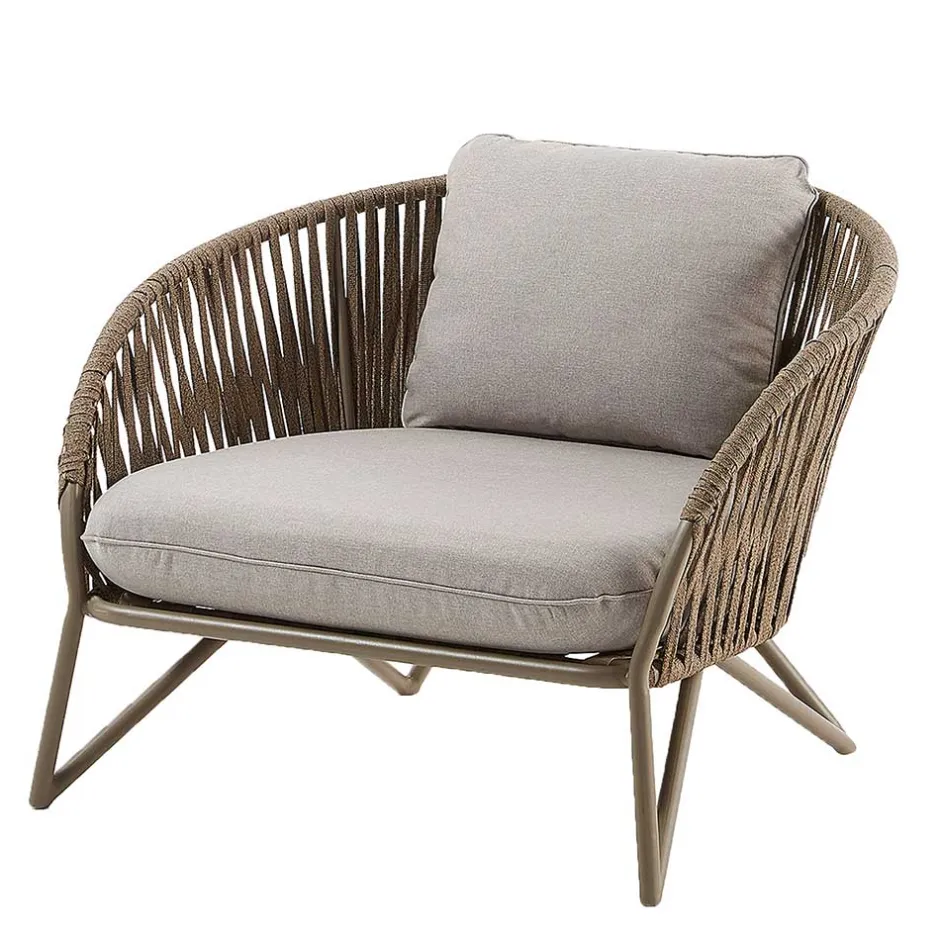 Sessel aus Seilgeflecht in Hellbraun & Beige - Rosmani^Wohnen Clearance