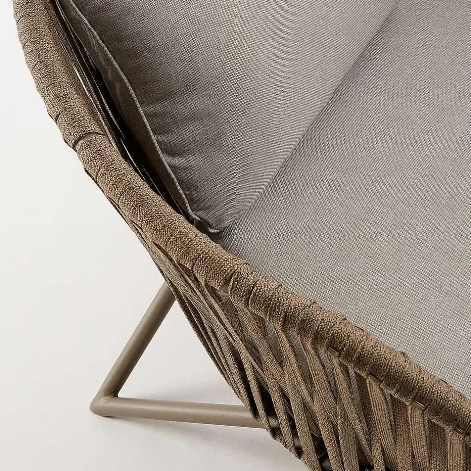 Sessel aus Seilgeflecht in Hellbraun & Beige - Rosmani^Wohnen Clearance