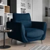 Sessel aus Webstoff in Dunkelblau - Berenice^Wohnen Online