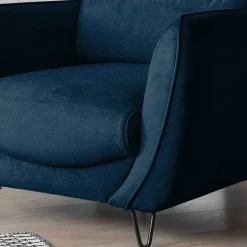 Sessel aus Webstoff in Dunkelblau - Berenice^Wohnen Online