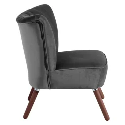 Wohnen Sessel in Anthrazit und Nussbaum - Laois