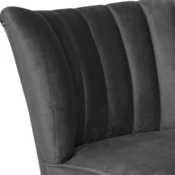 Wohnen Sessel in Anthrazit und Nussbaum - Laois