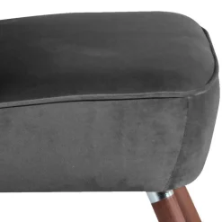 Wohnen Sessel in Anthrazit und Nussbaum - Laois