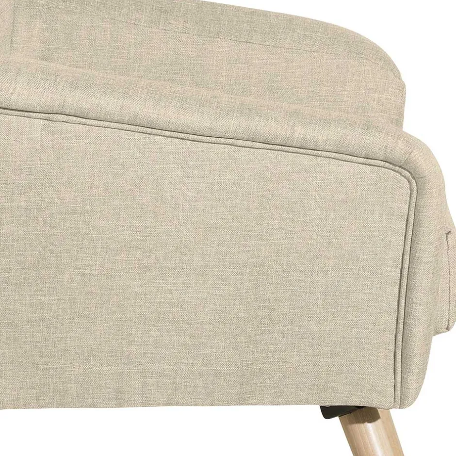 Wohnen Sessel in Beige und Buche Natur - Vareika