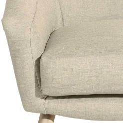 Wohnen Sessel in Beige und Buche Natur - Vareika