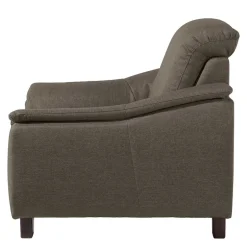 Wohnen Sessel in Beigegrau und Nussbaum - Abecra