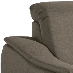 Wohnen Sessel in Beigegrau und Nussbaum - Abecra