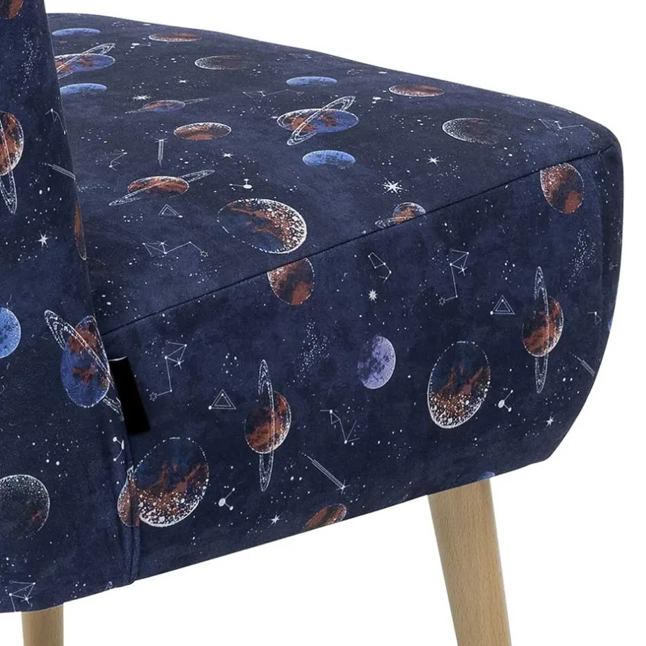 Wohnen Sessel in Blau mit Planeten und Sternen - Marcs