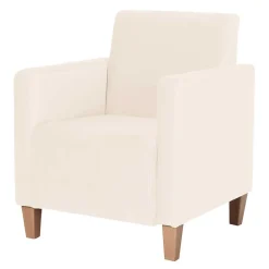 Sessel in Cremeweiß Samtvelours - Roger^Wohnen Clearance