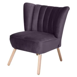 Sessel in Dunkellila und Buche Natur - Zunil^Wohnen Sale