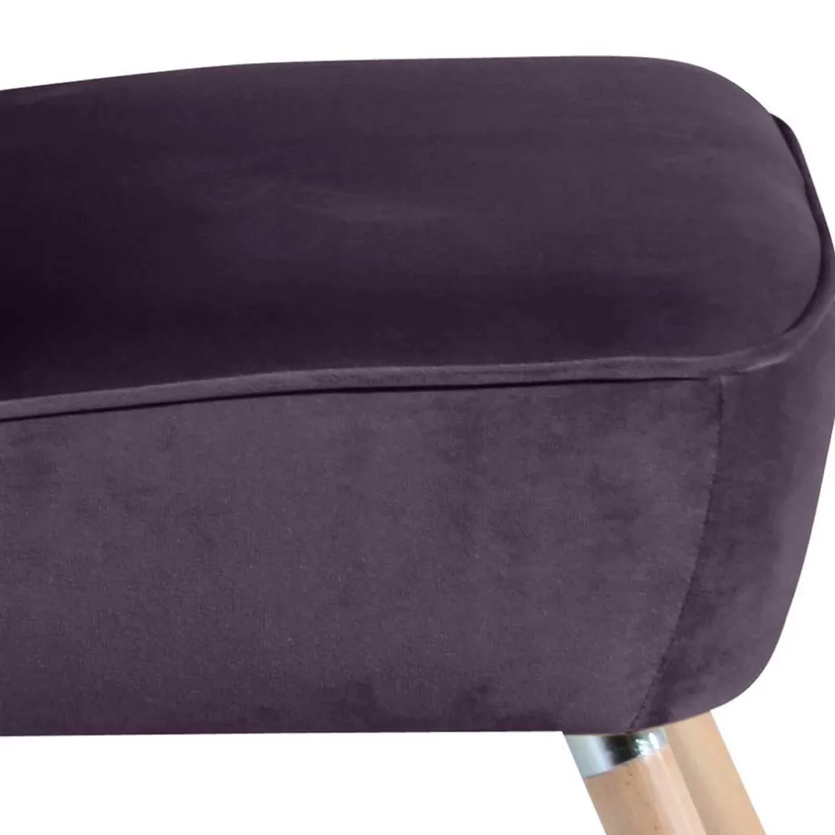 Sessel in Dunkellila und Buche Natur - Zunil^Wohnen Sale