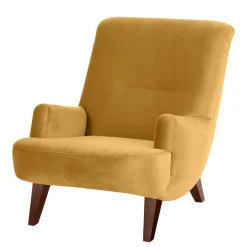 Sessel in Gelb und Nussbaum Braun - Nikaragva^Wohnen