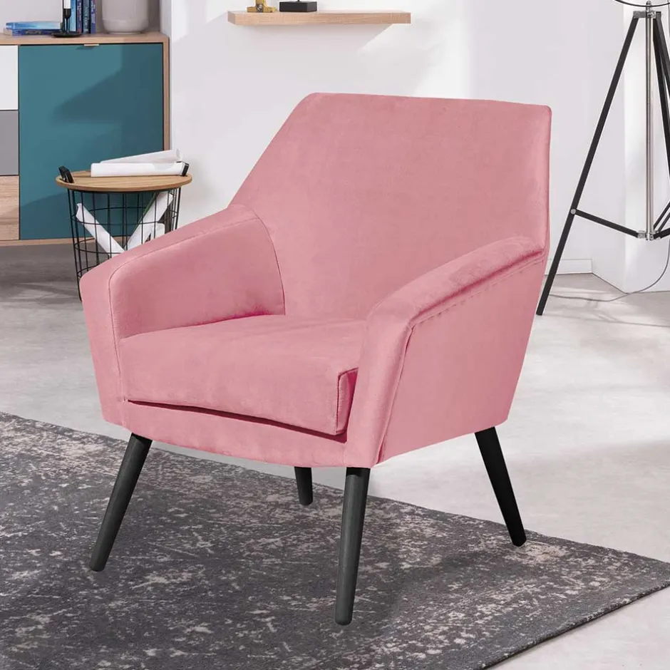 Sessel in Rosa und Schwarz - Lanaca^Wohnen Clearance