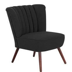 Sessel in Schwarz und Nussbaum - Nastasia^Wohnen Discount