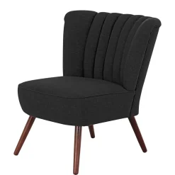 Sessel in Schwarz und Nussbaum - Nastasia^Wohnen Discount